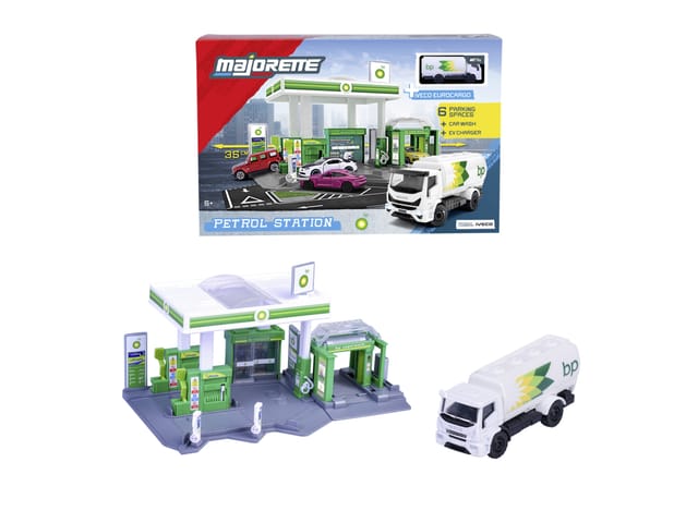 Majorette Petrol Station BP + 1 Fahrzeug