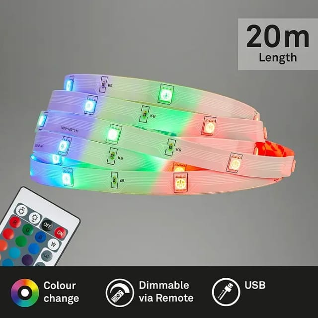 Briloner RGB LED Flexband - Extralang ab 20m (20m)