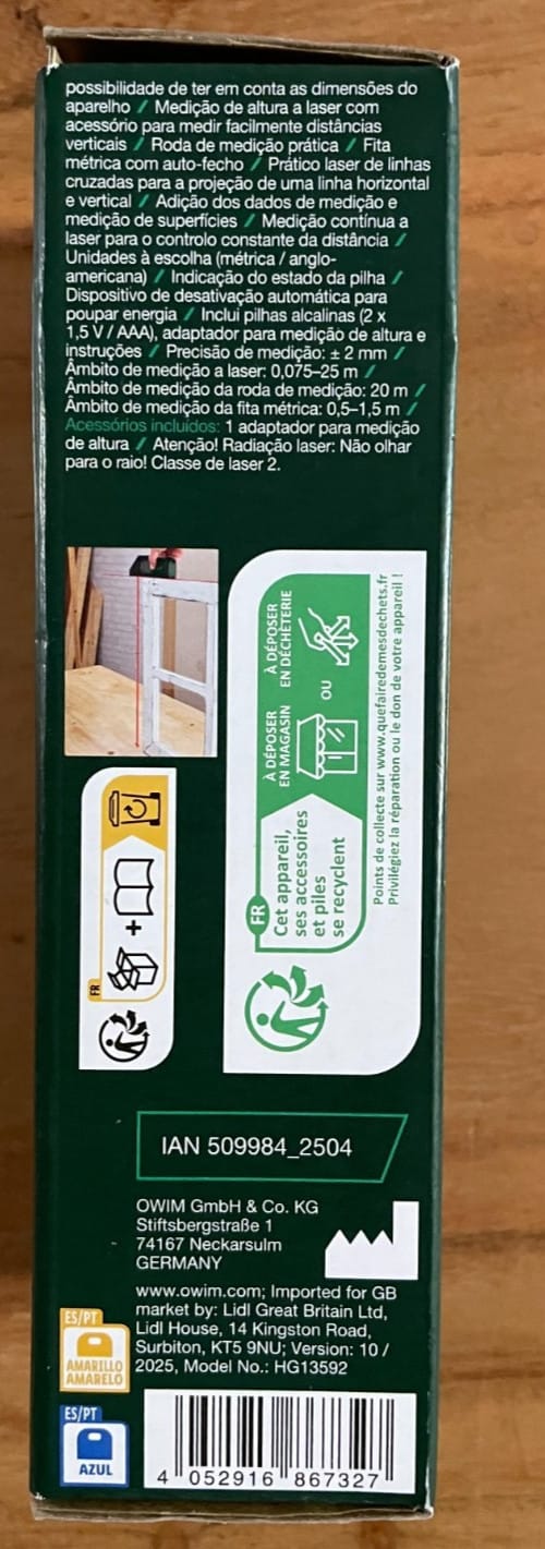 PARKSIDE® 5in1 Laserentfernungsmesser »PLEMM 25 A1«