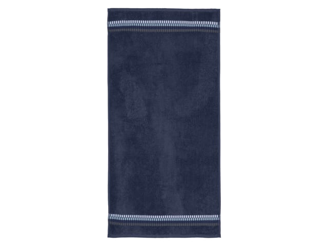 LIVARNO® Handtuch Fashion Bordüre 500gsm 50x100cm 2er (Dunkelblau)