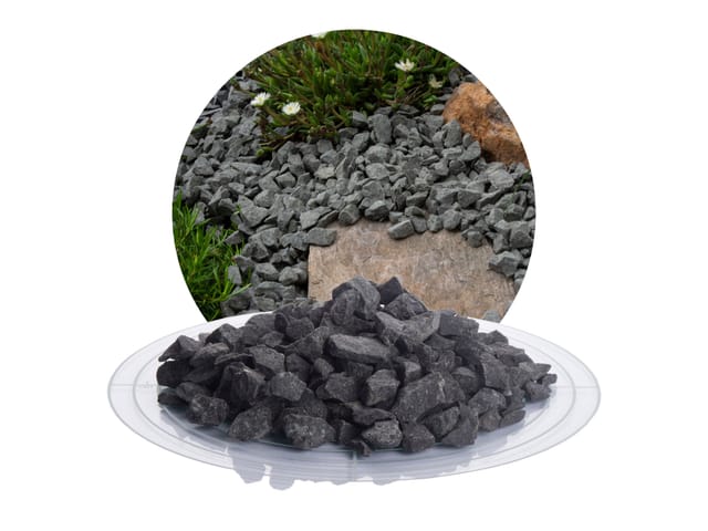 SCHICKER MINERAL Basalt Ziersplitt (8-16 mm, 25 kg, Anthrazit)