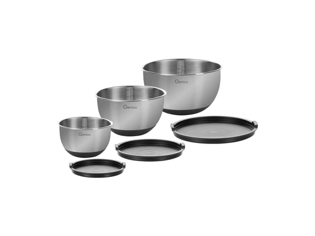 GENIUS Edelstahl-Schüssel-Set, 6-teilig