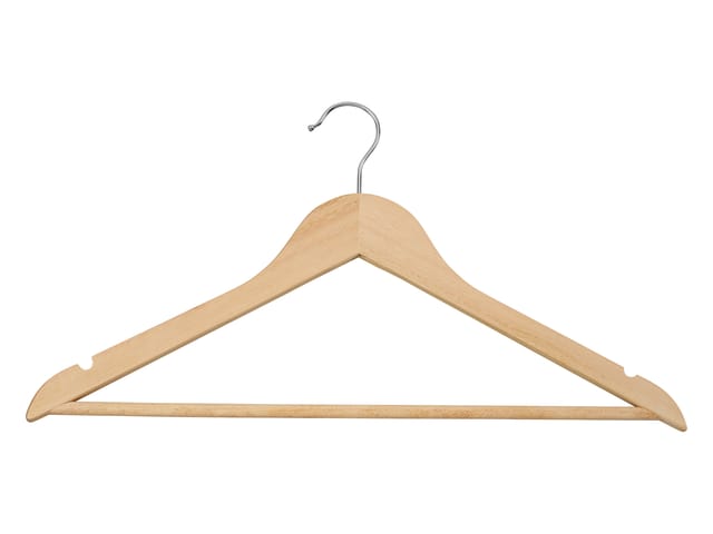 W5 Kleiderbügel Holz, 20 Stück (Natur)