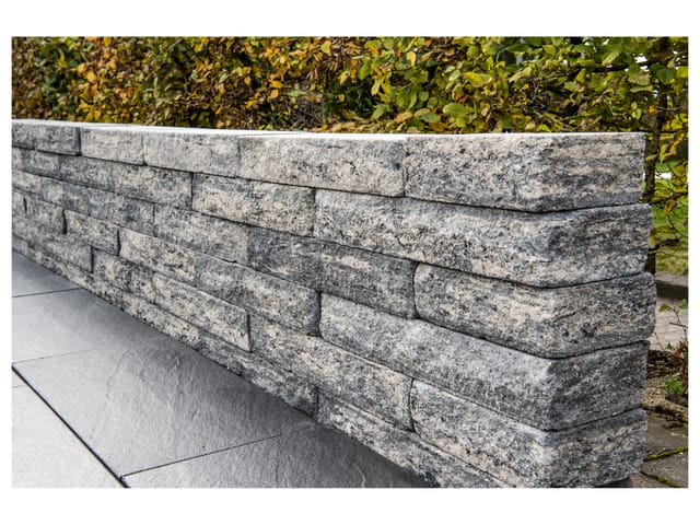 DIEPHAUS Mauer »MARBELLA-MAXI«, 60x20x10 cm (Normalstein, weiß-schwarz)