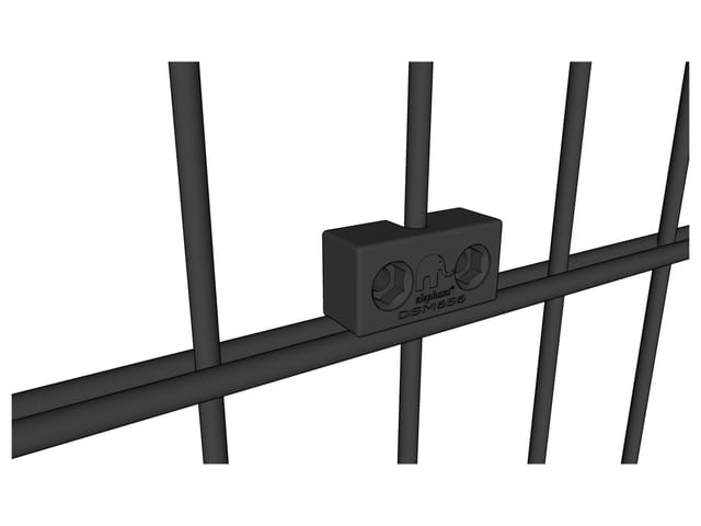 SNAPFIX® 12er Pack zur Befestigung an Dopplelstabmatten, Stärke 6-5-6 mm (anthrazit)