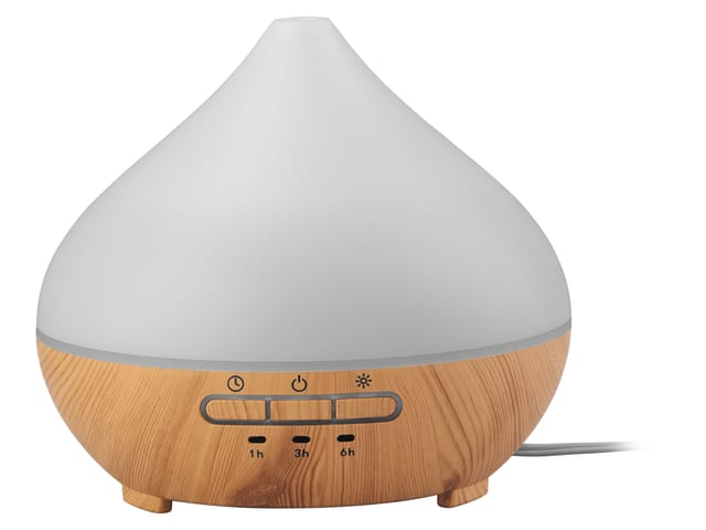LIVARNO® Ultraschall Aroma Diffuser Holz LADH 12 (transparenter Deckel)