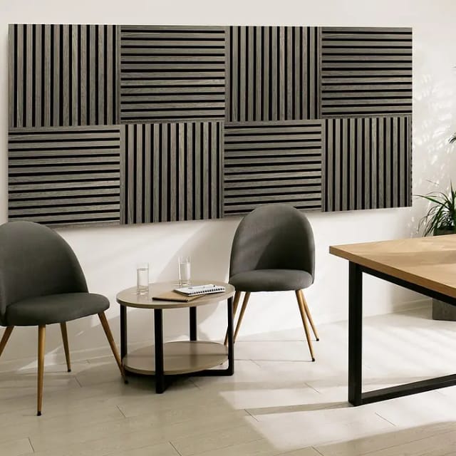 FIBROTECH® Square Akustikpaneele FSC zertifiziert Inhalt. 2 Stück, 52x52x2,2 cm (Grey Oak)