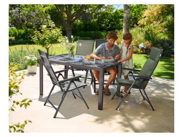 LIVARNO® Alu-Gartentisch »Houston / Toronto« anthrazit, 140 x 92 x 74 cm