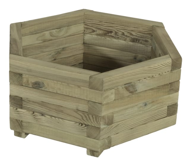 Blumenkasten holz sechskant 65x56cm