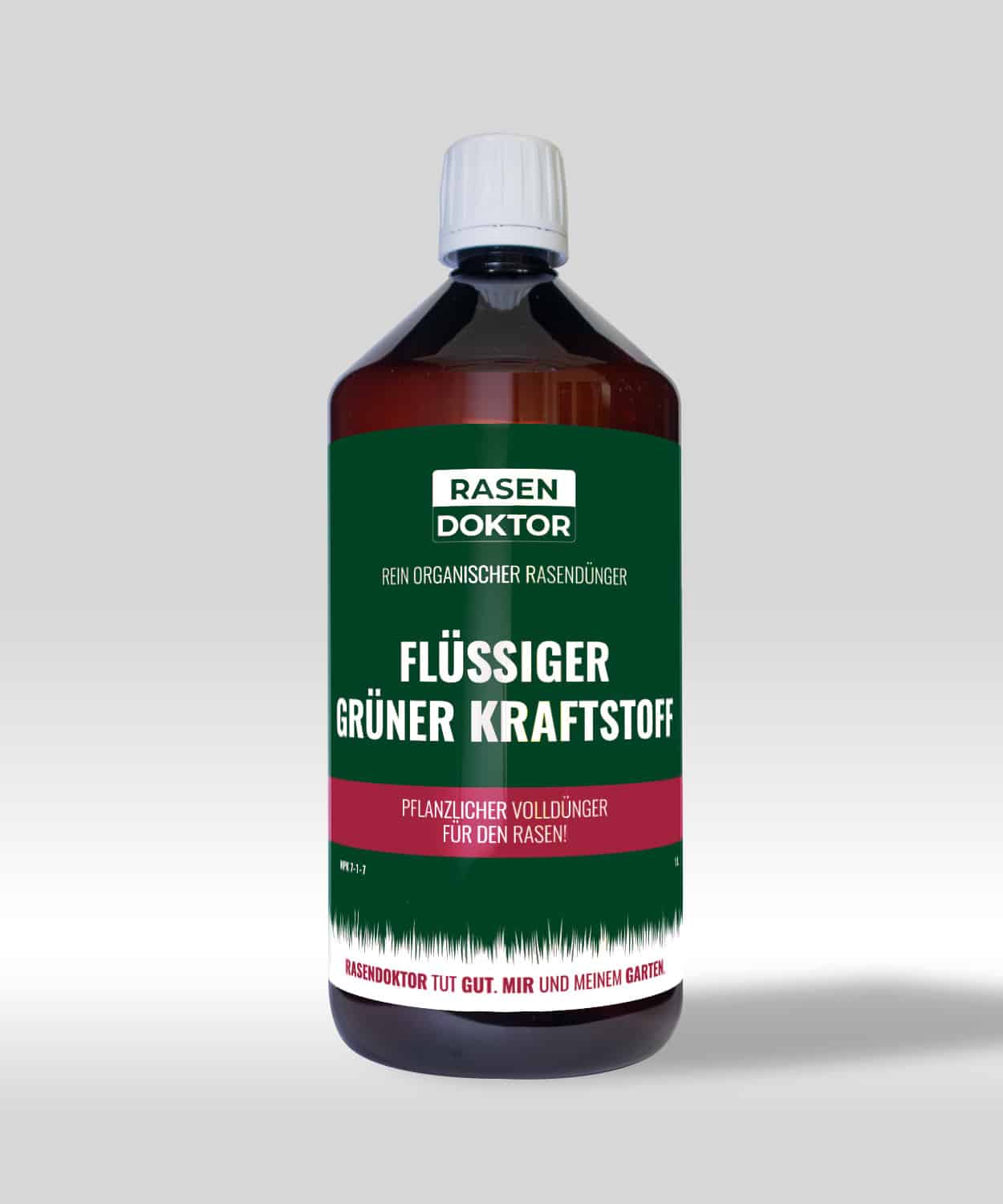 Rein pflanzlicher Rasendünger "Flüssiger Grüner Kraftstoff