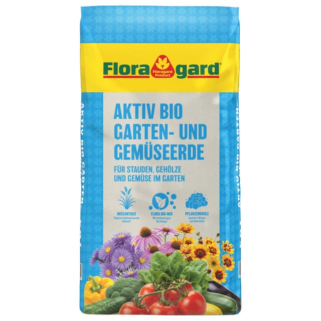 Floragard Aktiv Bio Garten- und Gemüseerde, 1 x 50 L