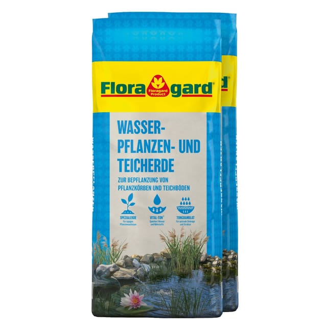 Floragard Wasserpflanzen- und Teicherde, 2 x 18 L