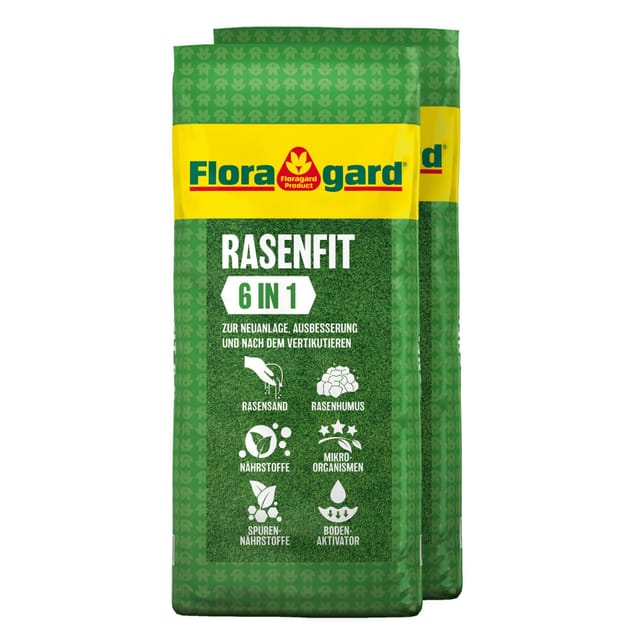 Floragard Rasenfit 6 in 1, 2 x 18 L