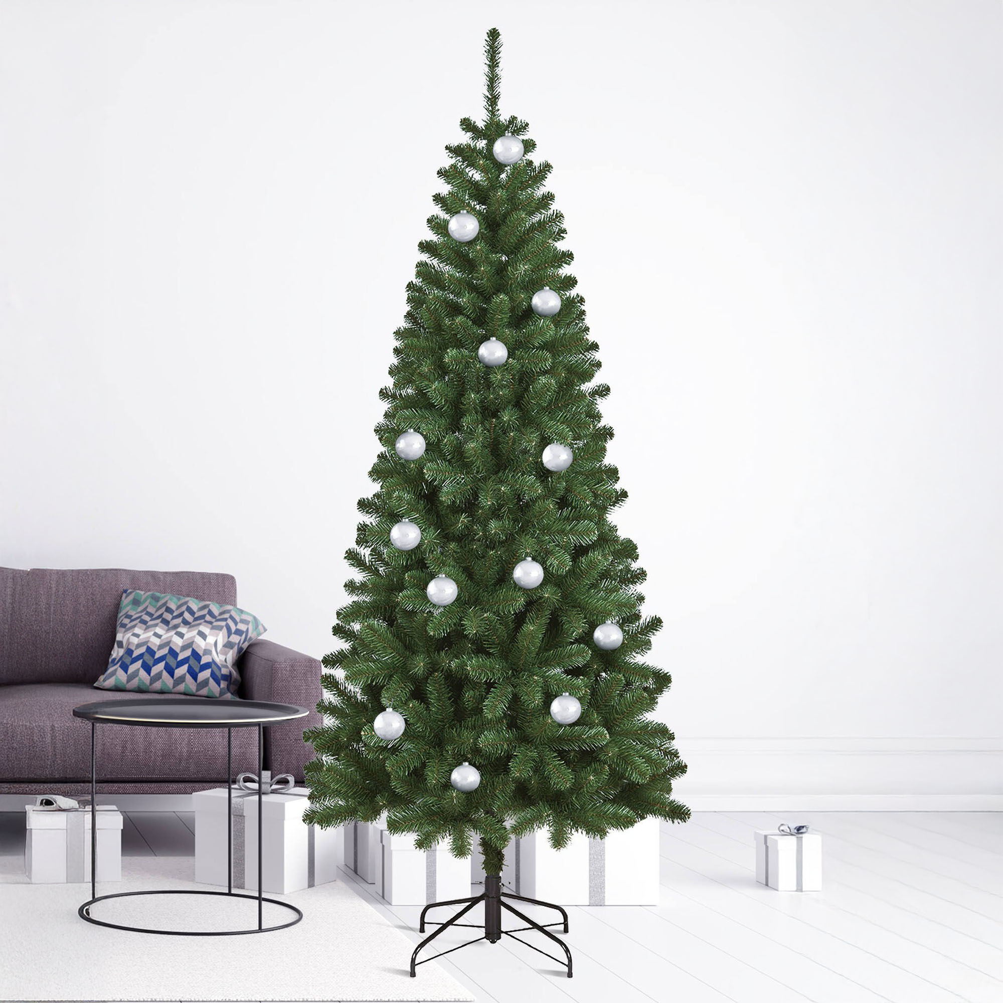 Dmora - Weihnachtsbaum Edimburgo, Extra Dicker Kunstbaum, Baum In Echter Pvc-optik, 388 Äste, Höhe 150 Cm