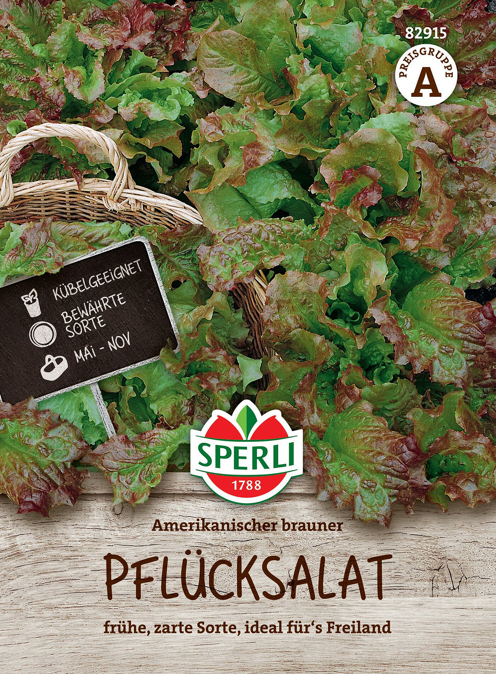 SPERLI Pflücksalat-Samen 'Amerikanischer brauner'
