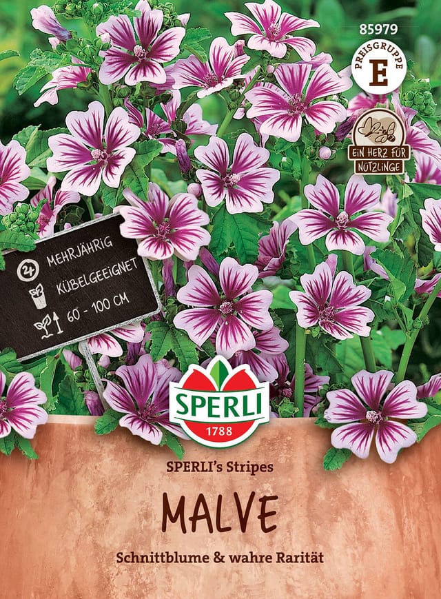 SPERLI Malven-Samen 'Stripes', rosa