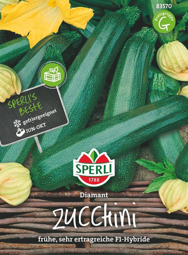 SPERLI Zucchini-Samen 'Diamant', F1, gelb