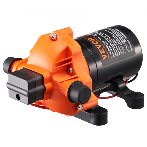 VEVOR 12-V-Membranpumpe, 11,36 L/min, 3-Kammer-DC-Wasserpumpe mit automatischem Druckschalter 40–100 PSI einstellbar, 50 PSI, 1/2 Zoll MNPT-Anschluss, für Wohnmobil, Yacht, Imbisswagen, Camper, Marine