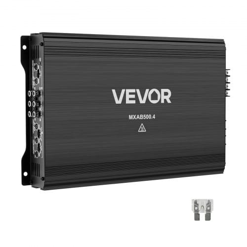 VEVOR Autoverstärker 4-Kanal, Endstufe Klasse AB Überbrückbar, Max. 4 x 250 W an 4 Ohm / 4 x 500 W an 2 Ohm, Hochleistungsverstärker für SUVs Pickups Geländewagen Mehrkanal-Audioverstärker