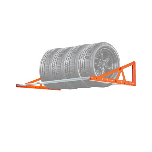 VEVOR Reifenregal Reifenständer Garagenregal zur Wandmontage 787-1440 mm verstellbar, Q235 Hochleistungs-Reifenlagerregal aus Stahl für Standardreifen (R355,6 bis R508 mm), max. Tragkraft 181 kg