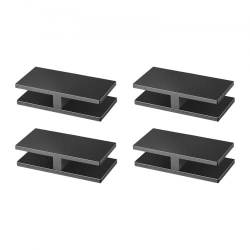 VEVOR Glasklemme, 4 Stück rechteckige Glasgeländerhalterung für 0,31"-0,47" gehärtetes Glas, Glasmontageklemme aus Edelstahl 304, 0,2" dicke Glasregalhalterung für Balkon, Garten, Pool, Treppe