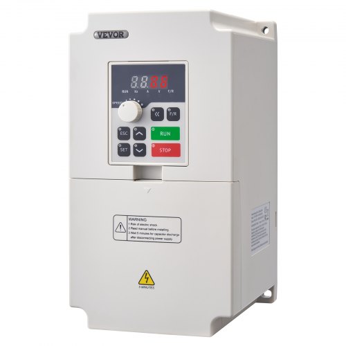 VEVOR Frequenzumrichter VFD 5 PS 4 kW 18 A 1/3 Phasen AC 220 V Eingang auf 3 Phasen AC 0–220 V Ausgang Frequenzumwandler 50/60 Hz Eingang 0–2000 Hz Ausgang VFD zur Drehzahlregelung des Spindelmotors
