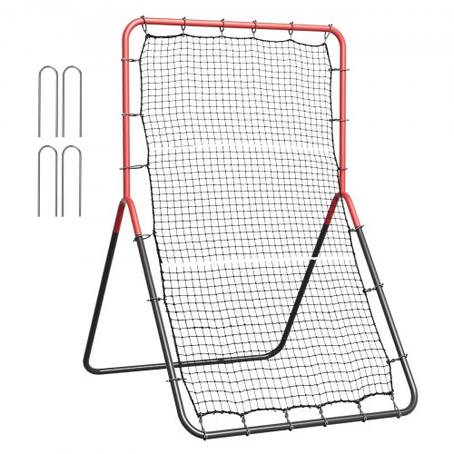 VEVOR Baseball- und Softball-Rebounder-Netz, 3 x 4,5 Fuß PitchBack Baseball Pitching Nest, 3-Wege-Baseball, Softball Pitchback-Netz, Fielding-Trainer, Bounce-Back-Netz für Fielding-/Wurfübungen
