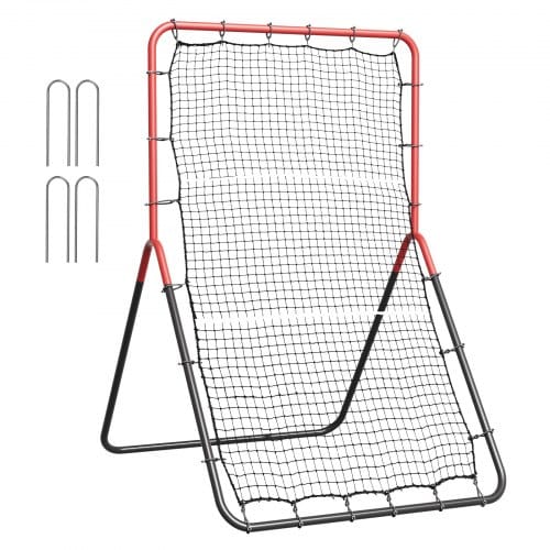 VEVOR Baseball- und Softball-Rebounder-Netz, 3 x 4,5 Fuß PitchBack Baseball Pitching Nest, 3-Wege-Baseball, Softball Pitchback-Netz, Fielding-Trainer, Bounce-Back-Netz für Fielding-/Wurfübungen