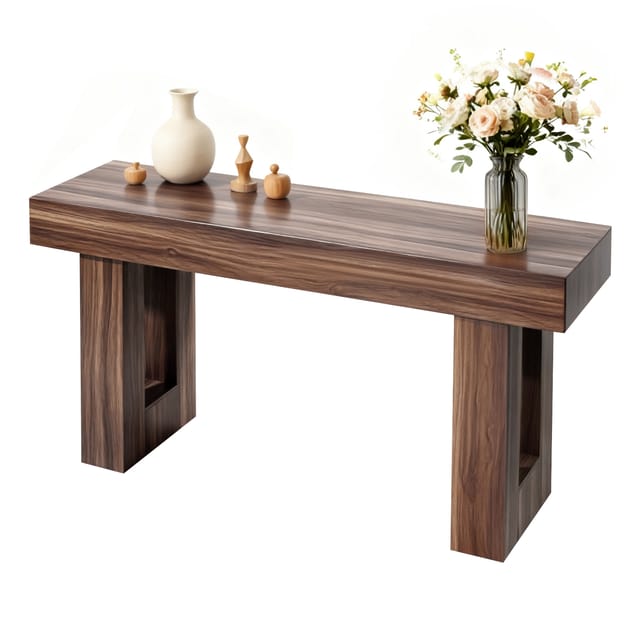 Vevor Konsolentisch Sofatisch (160 X 35 X 85 Cm / L X B X H) Schmaler Rechteckiger Eingangstisch Aus Spanplatte Für Flur Schlafzimmer Wohnzimmer Foyer, Flurtisch Beistelltisch Braun