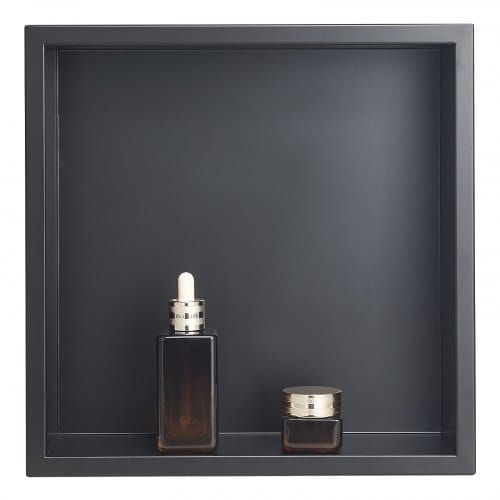 VEVOR Duschnische, 10,16x33,02x33,02 cm, versenkte Wandnische, Duschregal aus Edelstahl, Seifen- & Shampoo-Aufbewahrungsorganizer, langlebig & einfach zu installieren, schwarz für Badezimmer