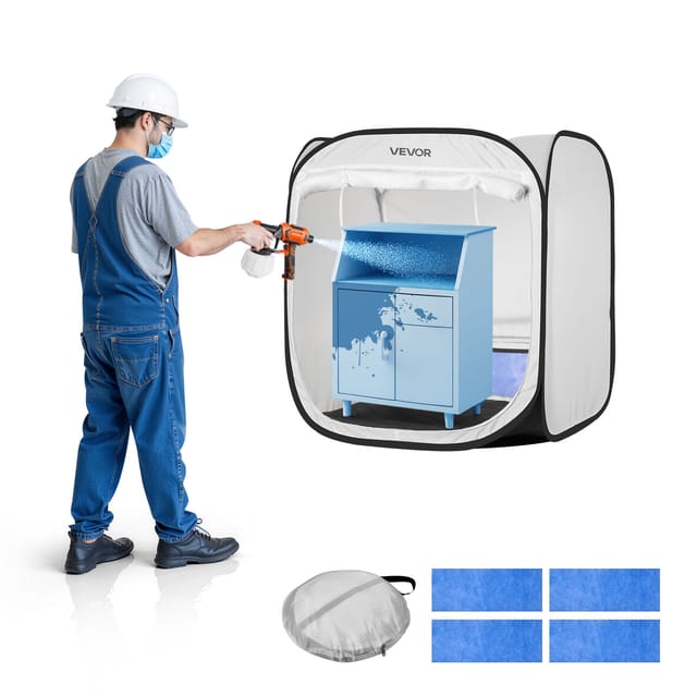 VEVOR tragbares Lackierkabinenzelt (72x72,5x5 cm Arbeitsbereich) Pop-Up-Sprühfarbenzelt für Sprühmalerei, wasserfeste Farbkabine für kleine Modelle Skulpturen Vasen Bilderrahmen Pop-Up-Design