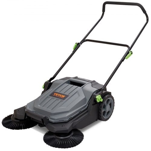 VEVOR Handgeführte Bodenkehrmaschine mit 65 cm Breite und 19 L Abfallbehälter
