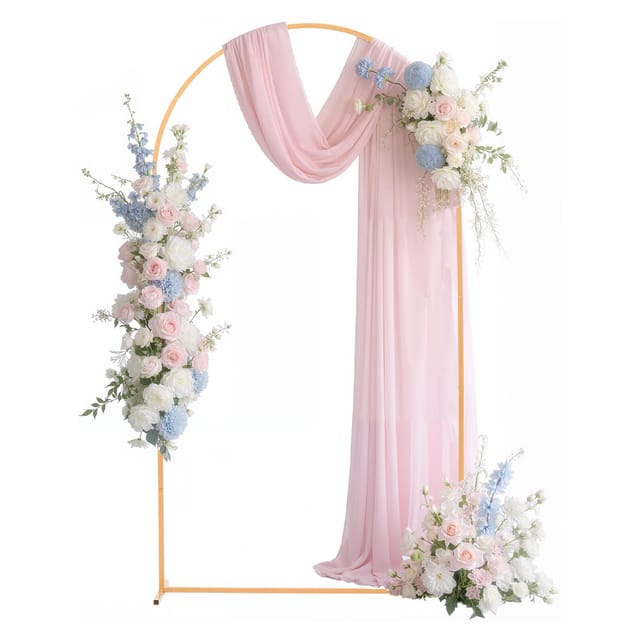 VEVOR Hochzeitsbogen, 2,2 x 1,2 m, Hintergrund Ständer, 1 Set goldfarbener Metallbogen, Traubogen, Ballonbogen für Hochzeiten, Geburtstagsfeiern, Abschlussfeiern, Feiertage & Zeremoniendekoration
