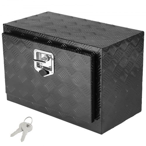 VEVOR Truckbox Werkzeugbox, Unterboden-Anhängerbox, Werkzeugkasten 612 x 310 x 360 mm Pickup-Aufbewahrungsbox, Aluminiumlegierung, 30 kg belastbarer Werkzeugkasten, abschließbare Aufbewahrungsbox