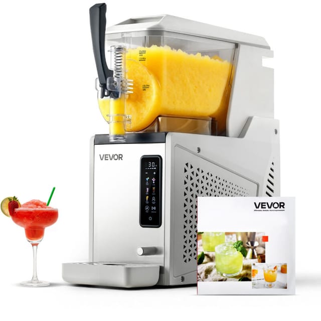 Vevor Slush Maschine 1 X 3 L, Slusheis Eisbereiter 350 W (kein Eis Nötig), Elektrische Margarita-maschine Mit Selbstreinigungsfunktion, Geeignet Für Frozen Margaritas Frappes Milchshakes Shakes
