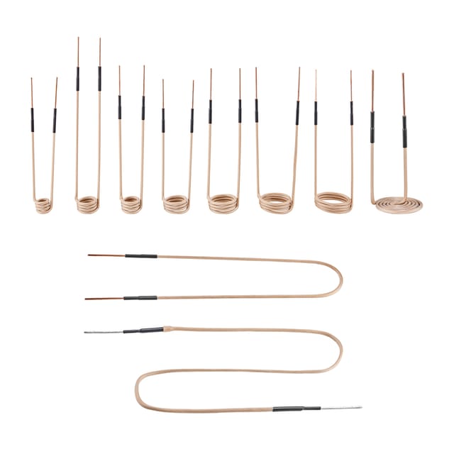 VEVOR 10-tlg. magnetische Induktionsheizspule, Mini Heizspulen Set mit Flexibilität & langer Lebensdauer, zum Entfernen von rostigen Schrauben & Muttern, 8 Spulen + 1 U-förmige + 1 freie Form