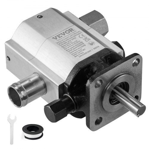 VEVOR Hydraulische Holzspalterpumpe 60 L/min 2-stufige 276 bar Holzspalterpumpe 2,54 cm Einlass 1,27 cm NPT Auslass 3600 U/min hydraulische Aluminium-Zahnradpumpe für Holzspalter mit kleinem Motor Schneepflug