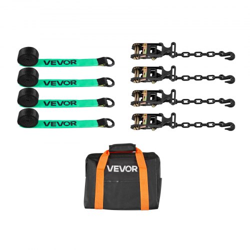 VEVOR Radspanngurt Befestigungsgurt (50,8 x 3048 mm) mit Hochleistungshaken & 4540 kg Zugfestigkeit & 1512 kg Tragfähigkeit, Motorrad-Spannsystem Radsicherungsgurt Reifengurt für SUVs Anhänger
