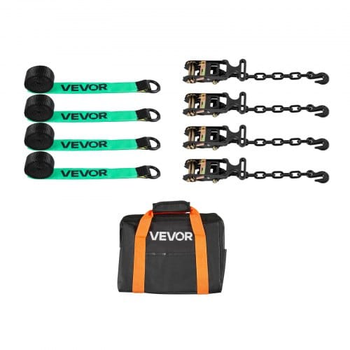VEVOR Radspanngurt Befestigungsgurt (50,8 x 3048 mm) mit Hochleistungshaken & 4540 kg Zugfestigkeit & 1512 kg Tragfähigkeit, Motorrad-Spannsystem Radsicherungsgurt Reifengurt für SUVs Anhänger