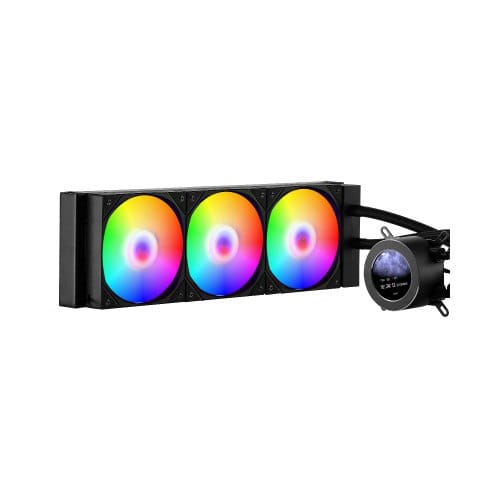 VEVOR CPU-Flüssigkeitskühler, AIO-CPU-Wasserkühler – 3x 120 mm PWN-Lüfter & Pumpe, PC-Wasserkühlung mit 5,3 cm LCD-Display & ARGB-Licht, für Intel 115X/1366/2011/1700/1200, AMD AM4/AM5