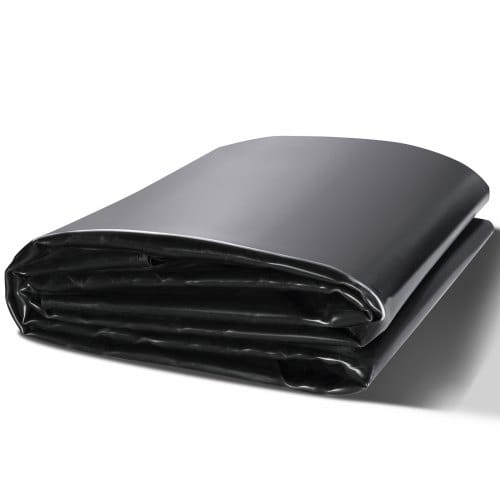 VEVOR Teichfolie, 10 x 15 Fuß, 45 mm Dicke, biegsame Teichfolien aus EPDM-Material, leicht zu schneidende Unterlage für Fisch- oder Koi-Teiche, Wasserfallbasis, Springbrunnen, Wassergärten, Schwarz