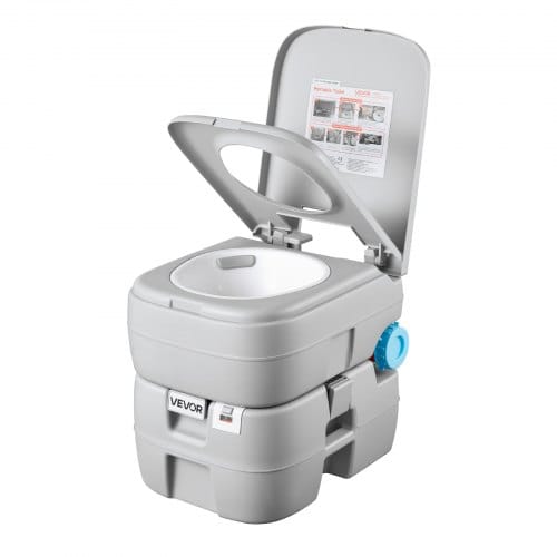 VEVOR Tragbare Toilette mit 30 L Abnehmbarem Abwassertank & 200 Spülungen, Campingtoilette Reisetoilette mit Füllstandsanzeige, Geeignet für Wohnmobilreisen Camping Wandern Bootsfahrten Ausflüge
