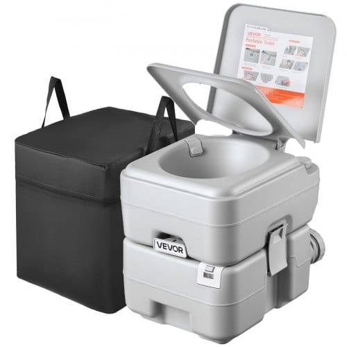 VEVOR Tragbare Toilette mit 20 L Abnehmbarem Abwassertank & 120 Spülungen, Campingtoilette Reisetoilette mit Füllstandsanzeige, Geeignet für Wohnmobilreisen Camping Wandern Bootsfahrten Ausflüge