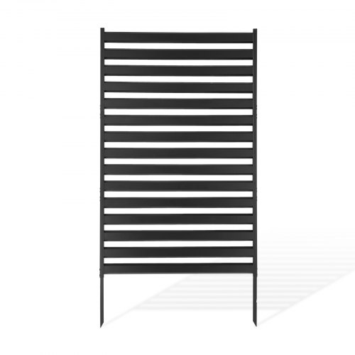 VEVOR Paravent 95,5x183 cm, Raumteiler aus Metall, Trennwand mit Erdspieße, Sichtschutz, Raumtrenner, Dekorative Sichtschutzwand, Ideal für Garten, Terrasse, Hof, Balkon, Schwarz