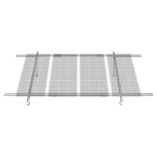 VEVOR Solarmodul Halterungen, 30°-60° verstellbare Solarmodulhalterungen für 1-4 Solarmodule, Montage-Set für Solarmodule, Befestigungssystem für Bauernhöfe, Wohnmobile, Boote, Off-Grid-System