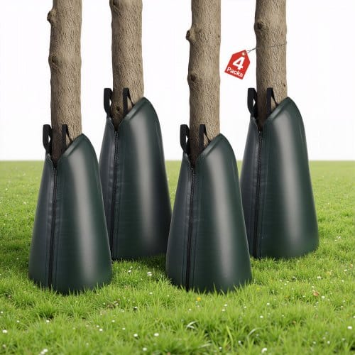 VEVOR Baumbewässerungssack 75,7L 4er-Pack, PE-Bewässerungsbeutel mit Reißverschluss, Wassersack für Bäume zur 3–4 Stunden Bewässerung, Bewässerungssack, Bewässerungssystem für Sommer