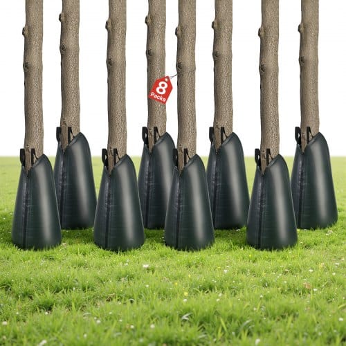 VEVOR Baumbewässerungssack 75,7L 8er-Pack, PE-Bewässerungsbeutel mit Reißverschluss, Wassersack für Bäume zur 3–4 Stunden Bewässerung, Bewässerungssack, Bewässerungssystem für Sommer