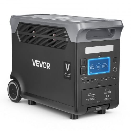 VEVOR Tragbare Powerstation, 3000W Solargenerator, 3072Wh LiFePO4-Akku-Backup mit 13 Ausgangsanschlüssen für Notfälle zu Hause, Camping im Freien, Wohnmobilreisen (Solarpanel NICHT enthalten)
