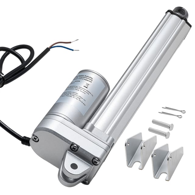 VEVOR 12-V-Linearantrieb, 203,2 mm IP65 wasserdichter Linearmotor, 3000 N Linear Actuator, 5 mm/s Lineartechnik-Aktuatoren mit Montagehalterungen für Solartracker, Industriemaschinen, Türöffner