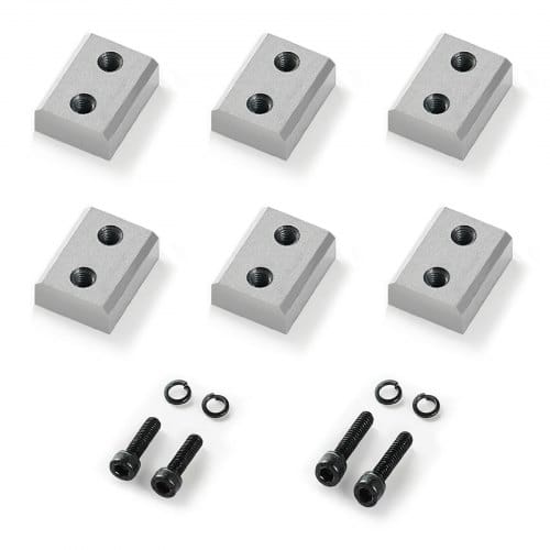 VEVOR Bewehrungsschneiderklingen, 6 Stk. Ersatzbackenklingen für 16 mm #5 elektrischen Bolzenschneider, doppelseitig, CR12MOV-Stahl mit hoher Härte, mit Schrauben und Federscheibe, silber